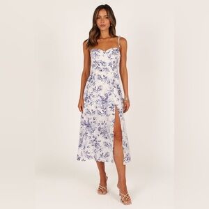PETAL & PUP AZELIA DRESS - BLUE FLORAL SIZE 12 B2830